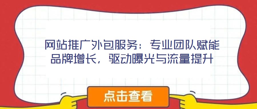 網(wǎng)站推廣外包服務(wù)：專業(yè)團(tuán)隊(duì)賦能品牌增長(zhǎng)，驅(qū)動(dòng)曝光與流量提升