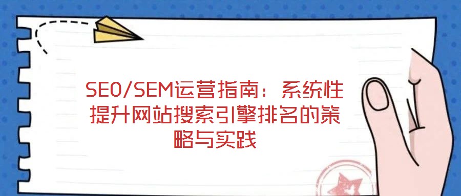 SEO/SEM運(yùn)營(yíng)指南：系統(tǒng)性提升網(wǎng)站搜索引擎排名的策略與實(shí)踐
