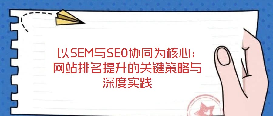  以SEM與SEO協(xié)同為核心：網(wǎng)站排名提升的關(guān)鍵策略與深度實踐