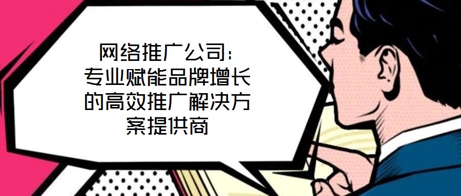  網(wǎng)絡推廣公司：專業(yè)賦能品牌增長的高效推廣解決方案提供商