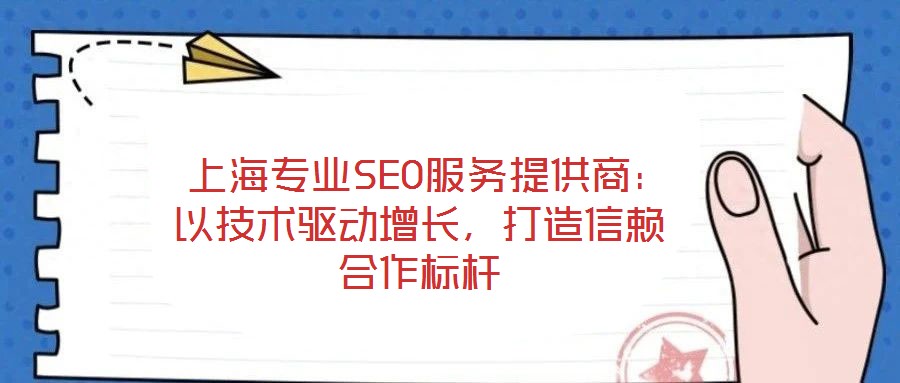  上海專業(yè)SEO服務(wù)提供商：以技術(shù)驅(qū)動(dòng)增長，打造信賴合作標(biāo)桿