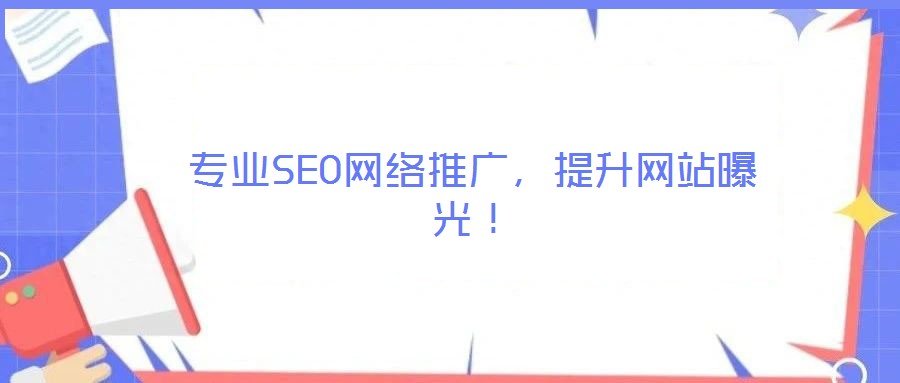 專業(yè)SEO網(wǎng)絡(luò)推廣，提升網(wǎng)站曝光！