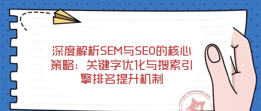 深度解析SEM與SEO的核心策略：關(guān)鍵字優(yōu)化與搜索引擎排名提升機制