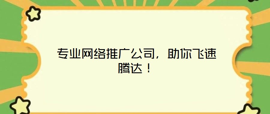 專業(yè)網(wǎng)絡(luò)推廣公司，助你飛速騰達！