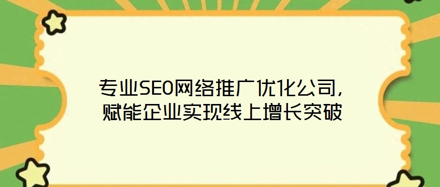  專業(yè)SEO網(wǎng)絡(luò)推廣優(yōu)化公司，賦能企業(yè)實(shí)現(xiàn)線上增長(zhǎng)突破