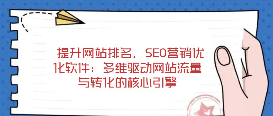  提升網(wǎng)站排名，SEO營(yíng)銷優(yōu)化軟件：多維驅(qū)動(dòng)網(wǎng)站流量與轉(zhuǎn)化的核心引擎