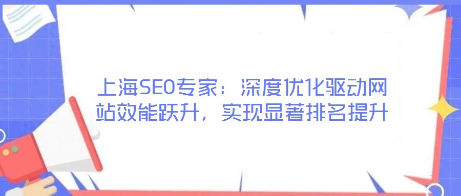 上海SEO專家：深度優(yōu)化驅(qū)動網(wǎng)站效能躍升，實現(xiàn)顯著排名提升